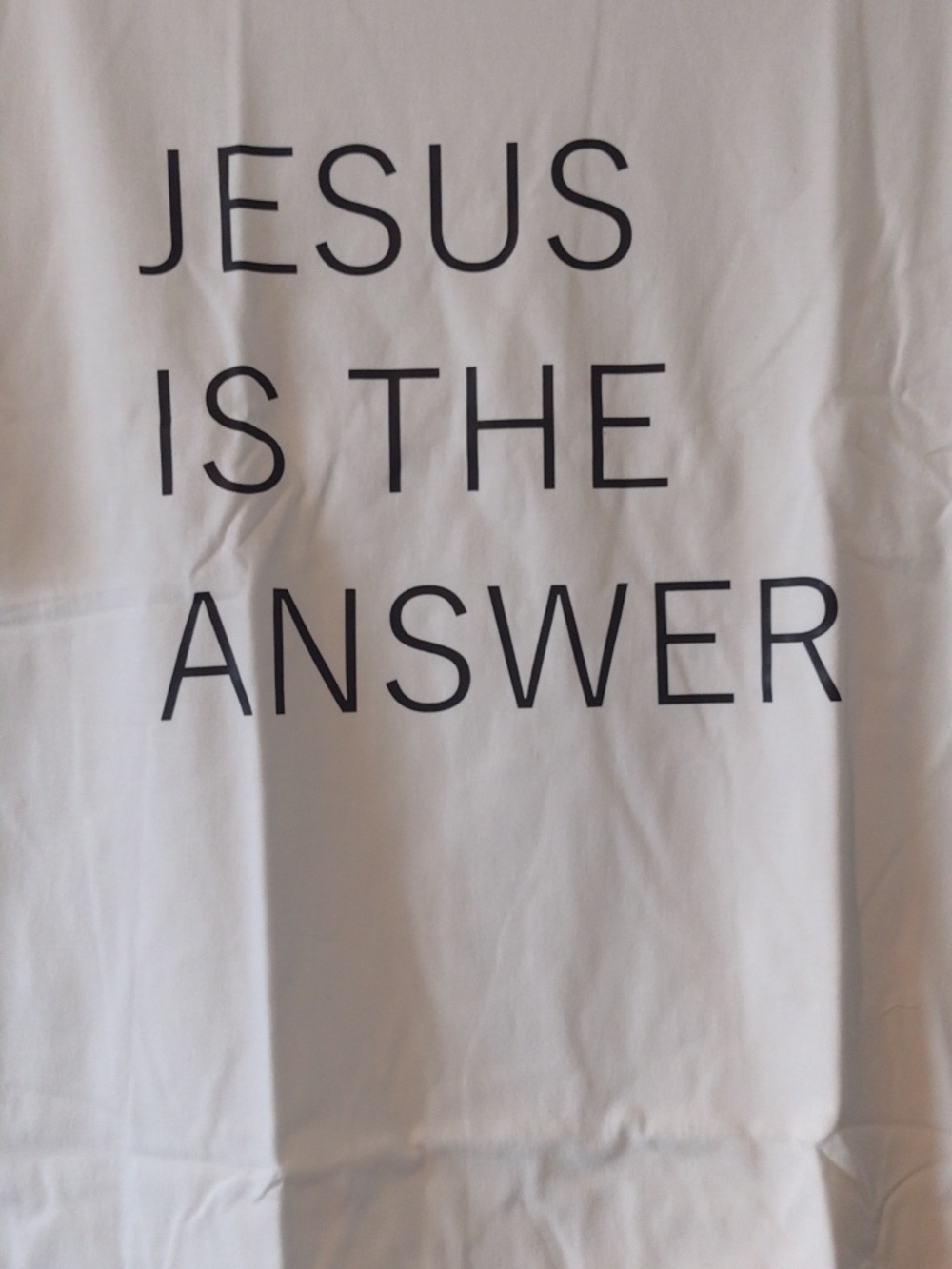 White Graphic Tee "Jesus Is The Answer" - Picture 2 of 4